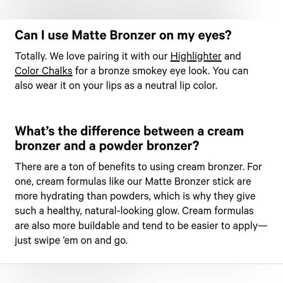 Blaze | Multi-Use Matte Cream Bronzer Stick | Milk Makeup | Brand New in Box - Picture 13 of 16